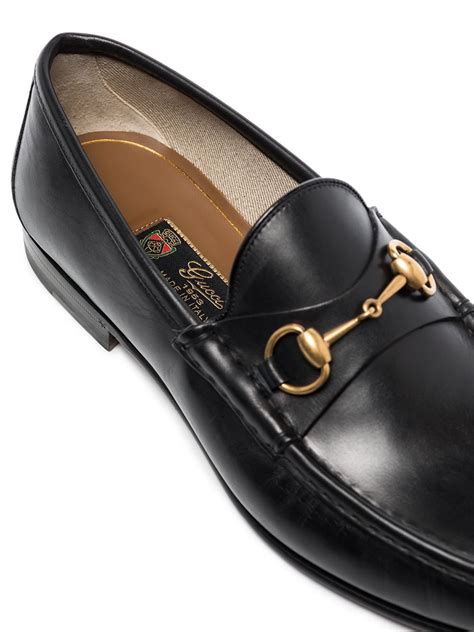 black and gold gucci loafers|gucci black loafers men.